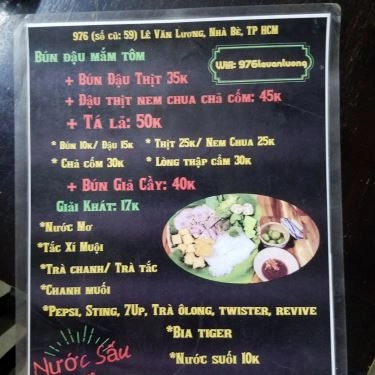 Thực đơn- Quán Ăn Bún Lá