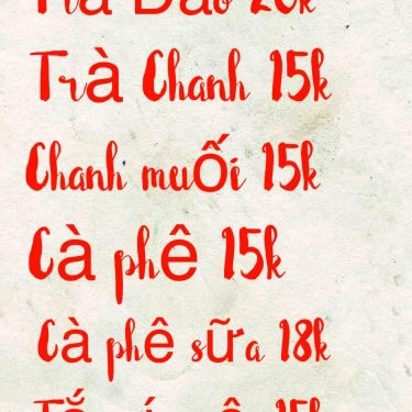 Thực đơn- Quán Ăn Bún Lá