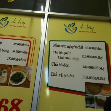 Thực đơn- Quán Ăn Bún Mắm Nêm Đà Nẵng 168