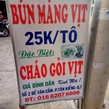 Thực đơn- Quán Ăn Bún Măng Vịt - Bế Văn Cấm