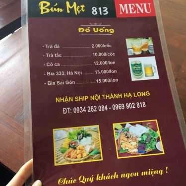 Thực đơn- Bún Mẹt 813 - Bún Đậu Mẹt, Chân Giò Hầm & Giả Cầy