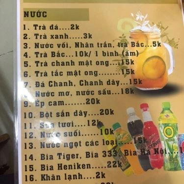 Thực đơn- Quán Ăn Bún Mẹt Việt