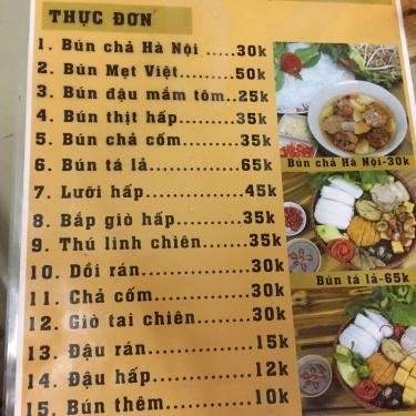 Thực đơn- Quán Ăn Bún Mẹt Việt