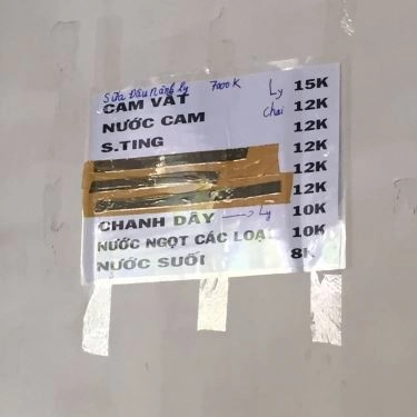 Thực đơn- Quán Ăn Bún Mọc A Cọp