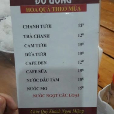 Thực đơn- Quán Ăn Quán Hằng - Ẩm Thực Hà Nội