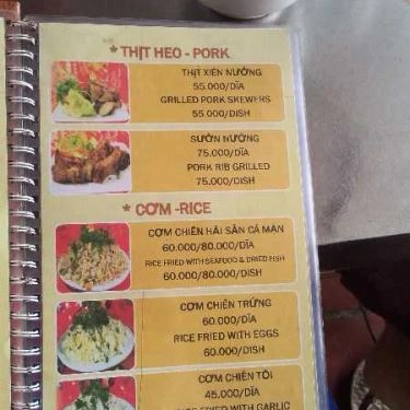 Thực đơn- Quán Ăn Bún Nem Nướng - Nguyễn Trọng Kỳ