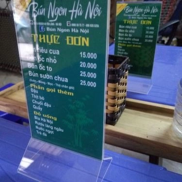 Thực đơn- Quán Ăn Anh Hòa - Bún Ốc