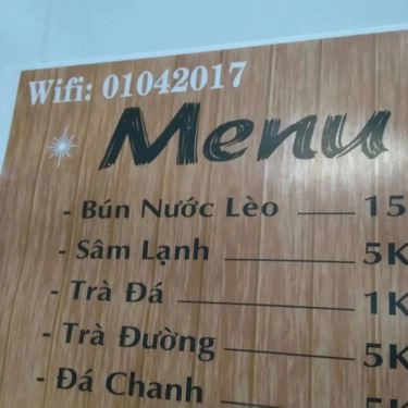 Thực đơn- Quán Ăn Bún Nước Lèo Cà Mau