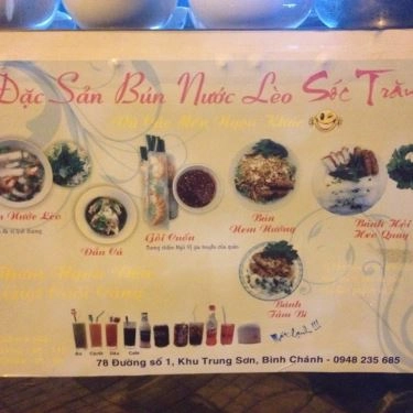 Thực đơn- Quán Ăn Chị Ba Hiền - Bún Nước Lèo Sóc Trăng