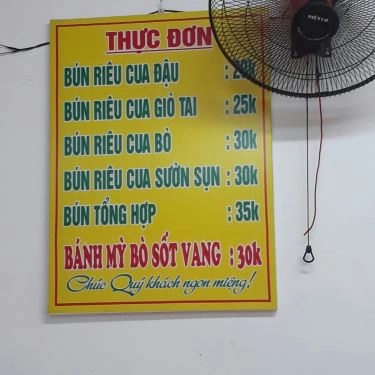 Thực đơn- Quán Ăn BRT - Bún Riêu & Bánh Mì Sốt Vang
