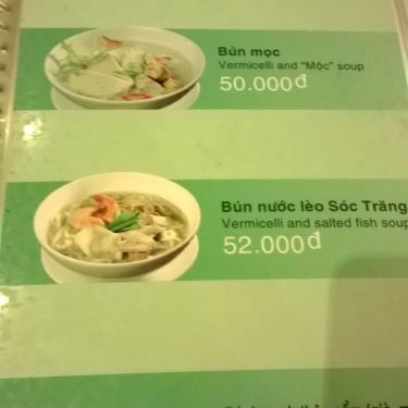 Thực đơn- Quán Ăn Bún Sài Gòn  - I Love Bún