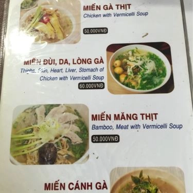 Thực đơn- Quán Ăn Cát Tường - Bún Thang & Gà Ta