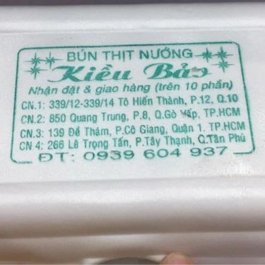 Món ăn- Quán Ăn Bún Thịt Nướng Kiều Bảo 4