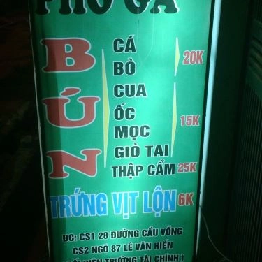 Thực đơn- Quán Ăn Bún Tuổi Hoa - Bún Mọc Chân Giò