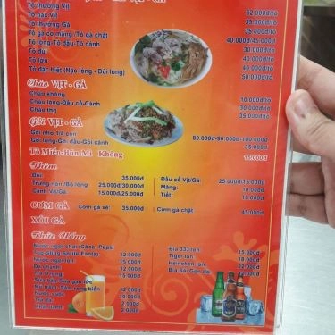 Thực đơn- Quán Ăn Bún Vịt Miến Gà - Ngon Nhất Quán