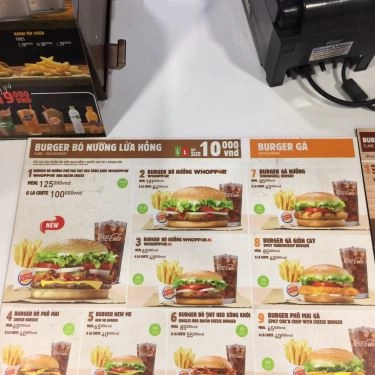 Thực đơn- Quán Ăn Burger King - Bùi Viện