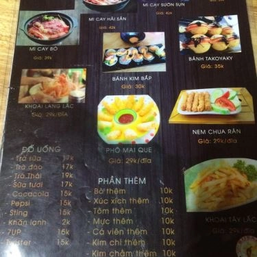 Thực đơn- Quán Ăn Busan - Mì Cay 7 Cấp Độ Hàn Quốc