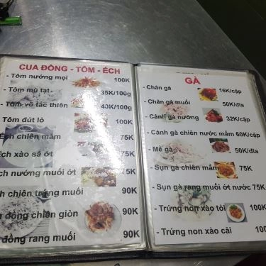 Thực đơn- Quán Ăn Cá Biển Nướng 68