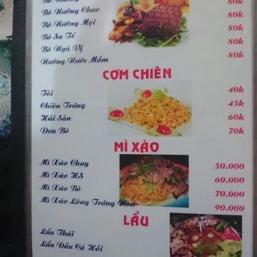 Thực đơn- Quán Ăn Cá Biển Nướng 68