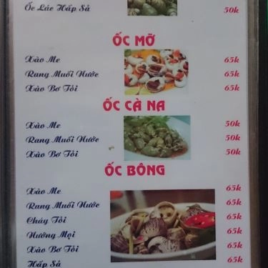 Thực đơn- Quán Ăn Cá Biển Nướng 68