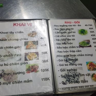 Thực đơn- Quán Ăn Cá Biển Nướng 68