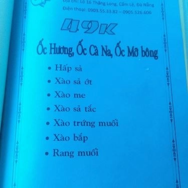 Thực đơn- Cá Hề - Quán Ăn Đồng Giá 49K