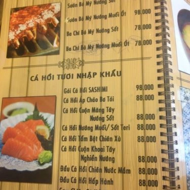 Thực đơn- Quán Ăn Cá Hồi Quán - Quán Nhậu