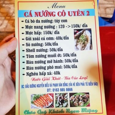Thực đơn- Quán Ăn Cá Nướng Cô Uyên 2