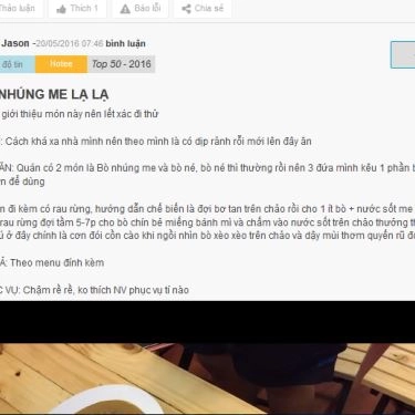 Tổng hợp- Quán Ăn Cà Te Quán - Bò Nhúng Me - Khu Ẩm Thực Food Square
