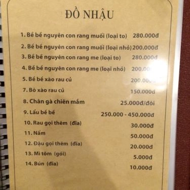 Thực đơn- Quán Ăn Cafe Văn Miếu - Nguyễn Khuyến