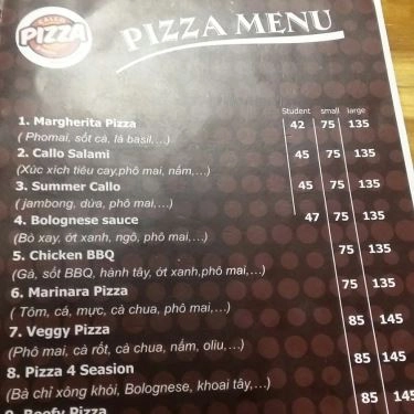 Tổng hợp- Quán Ăn Callo Pizza