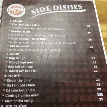 Tổng hợp- Quán Ăn Callo Pizza