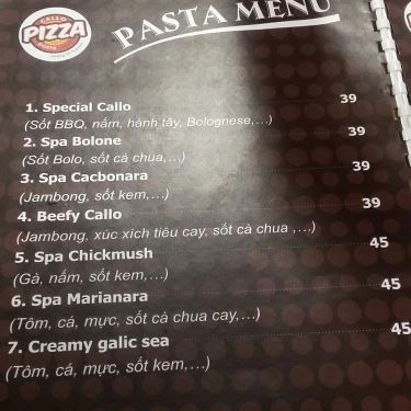 Tổng hợp- Quán Ăn Callo Pizza