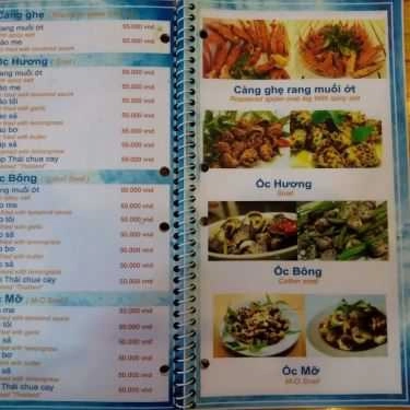 Thực đơn- Quán Ăn Càng Ghẹ Quán