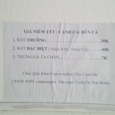 Tổng hợp- Quán Ăn Canh Cá Thái Bình - Duy Tân