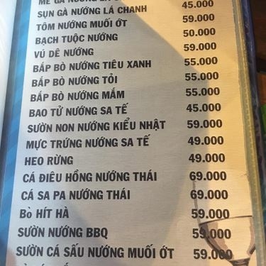 Thực đơn- Quán Ăn Cánh Đồng Quán - Phạm Văn Đồng