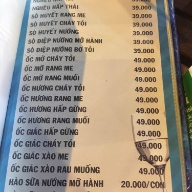 Thực đơn- Quán Ăn Cánh Đồng Quán - Phạm Văn Đồng