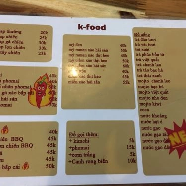 Thực đơn- Quán Ăn Cạp - Seafood - Đặng Văn Ngữ