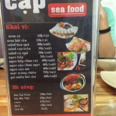 Thực đơn- Quán Ăn Cạp - Seafood - Đặng Văn Ngữ