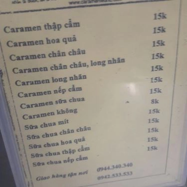 Thực đơn- Quán Ăn Caramen World - Nguyễn Công Trứ