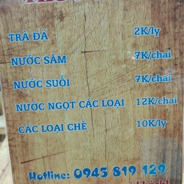 Thực đơn- Quán Ăn Cari Mực & Bún Thái Hải Sản