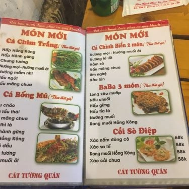 Thực đơn- Quán Ăn Cát Tường Quán - Hải Sản Tự Chọn
