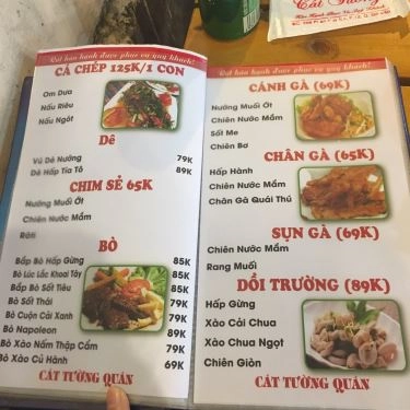 Thực đơn- Quán Ăn Cát Tường Quán - Hải Sản Tự Chọn