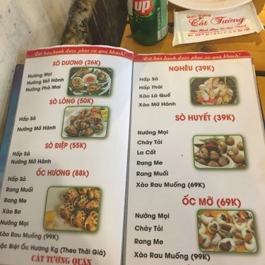 Thực đơn- Quán Ăn Cát Tường Quán - Hải Sản Tự Chọn