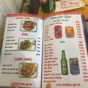 Thực đơn- Quán Ăn Cát Tường Quán - Hải Sản Tự Chọn