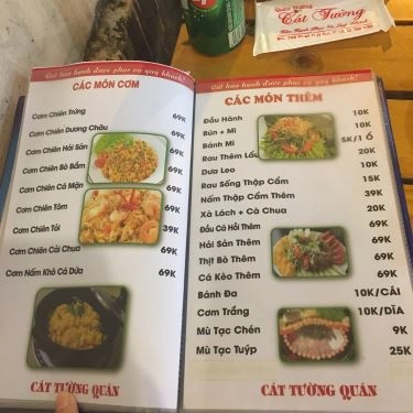Thực đơn- Quán Ăn Cát Tường Quán - Hải Sản Tự Chọn