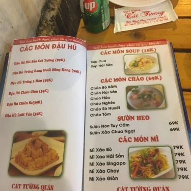 Thực đơn- Quán Ăn Cát Tường Quán - Hải Sản Tự Chọn