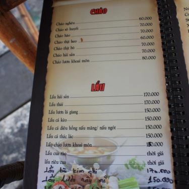 Thực đơn- Quán Ăn Câu Cá Giải Trí Làng Ta - Đường Số 11