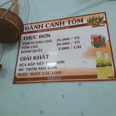 Thực đơn- Quán Ăn Cây Bàng - Bánh Canh Tôm