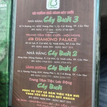 Thực đơn- Nhà Hàng Cây Bưởi 3 - Quán Ăn Gia Đình